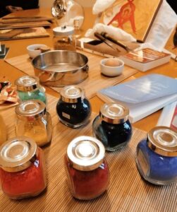 Pigmenti ed ingredienti usati per la preparazione delle tempere a base d'uovo